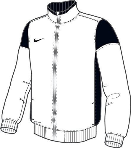 Nike Bluza damska Sideline Knit Academy 14 kurtka, biała/czarna, L