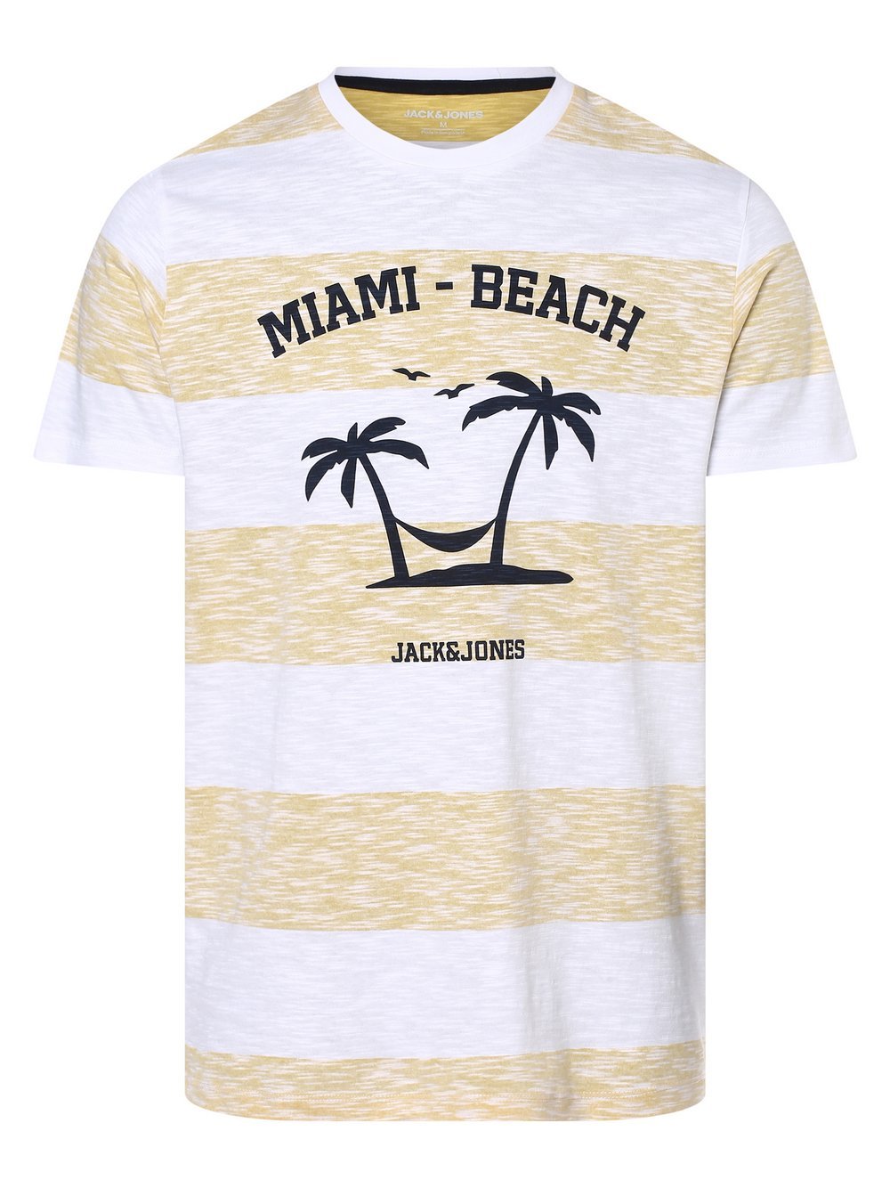 Jack & Jones - T-shirt męski  JJSummer, żółty|biały
