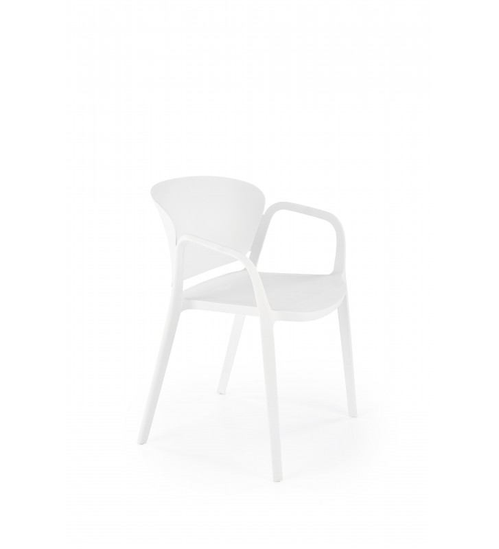 K491 krzesło plastik biały