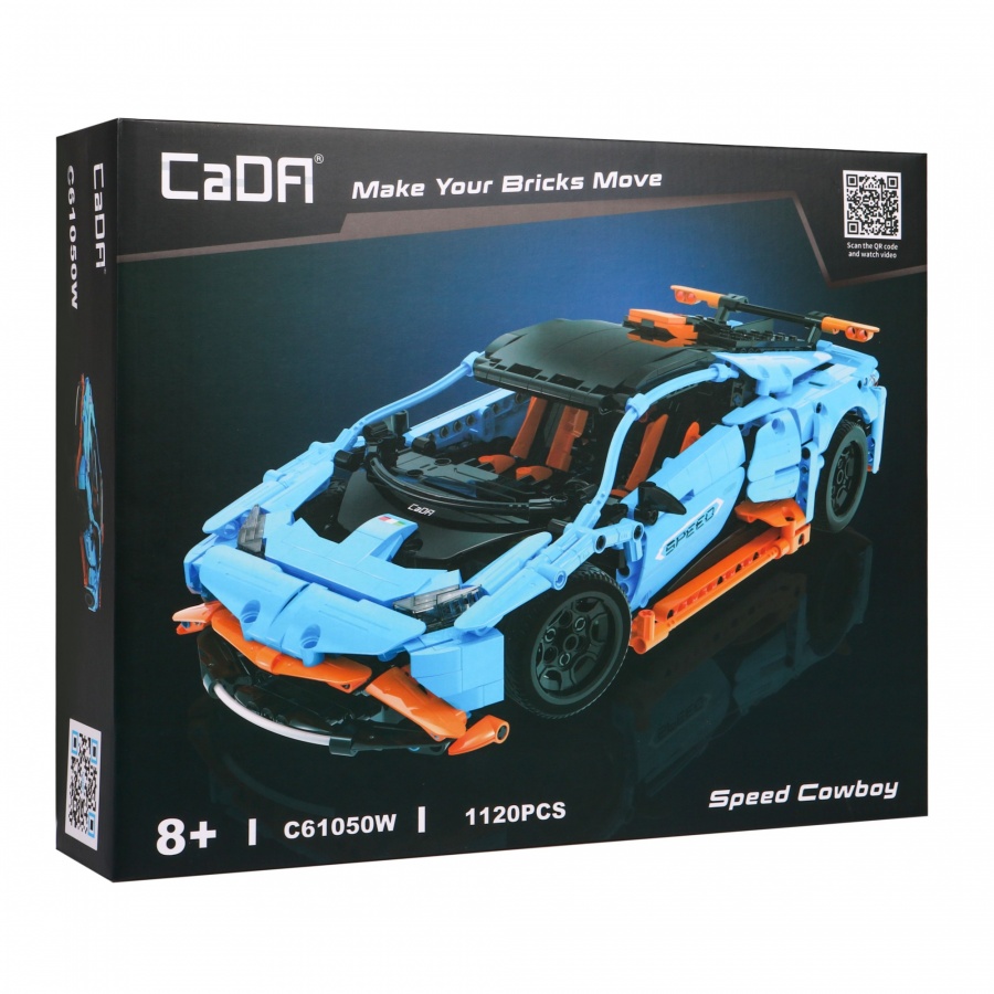 Klocki Techniczne Cada 1120 El. Wyścigówka Speed Cowboy Dla Dzieci 8+