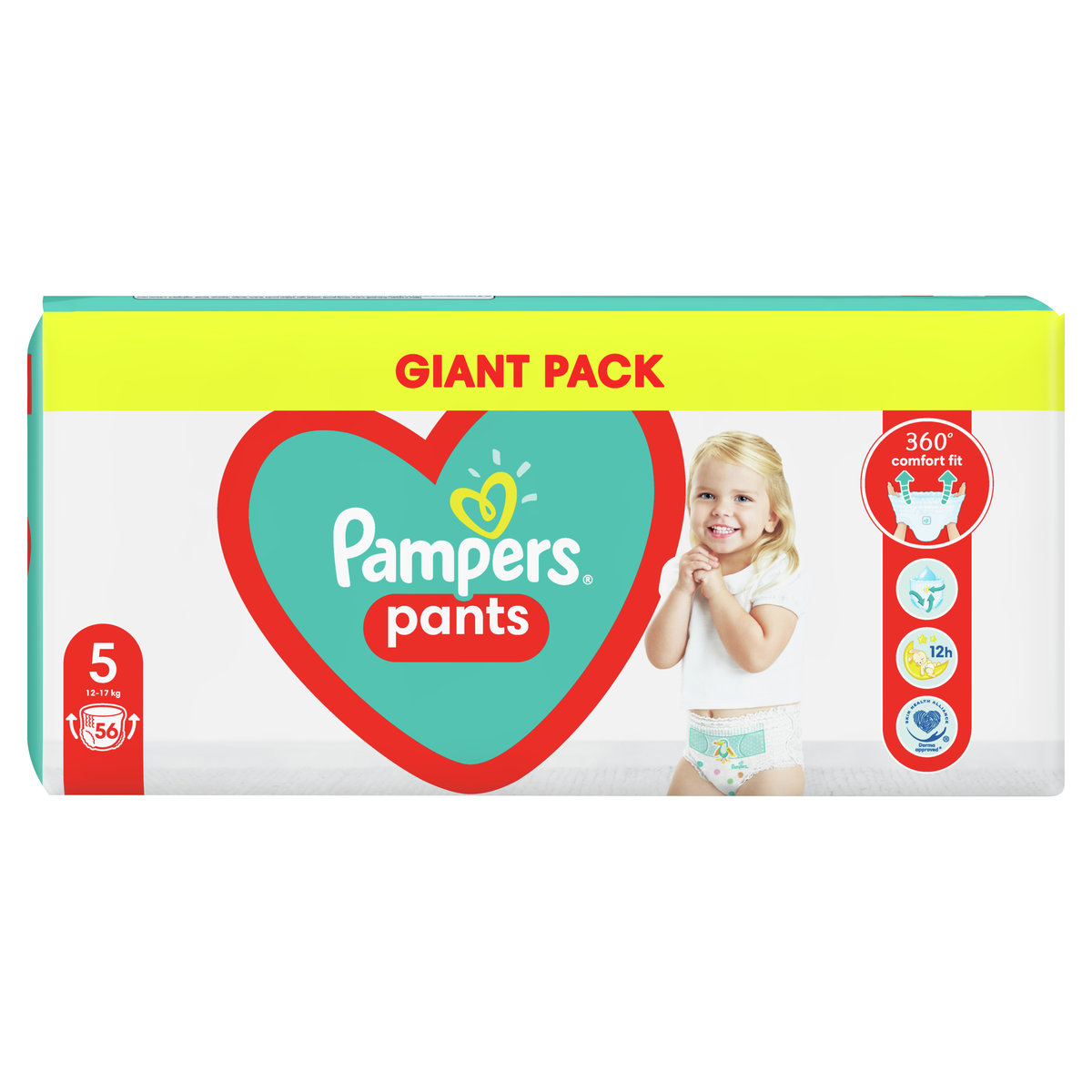 Pampers pieluchomajtki Pants rozmiar 5 56 szt. 12 17 kg