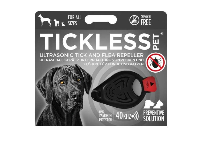 Olan Tech Odstraszacz kleszczy dla psów. Tickless Pet. Sposób na pchły. Czarny.