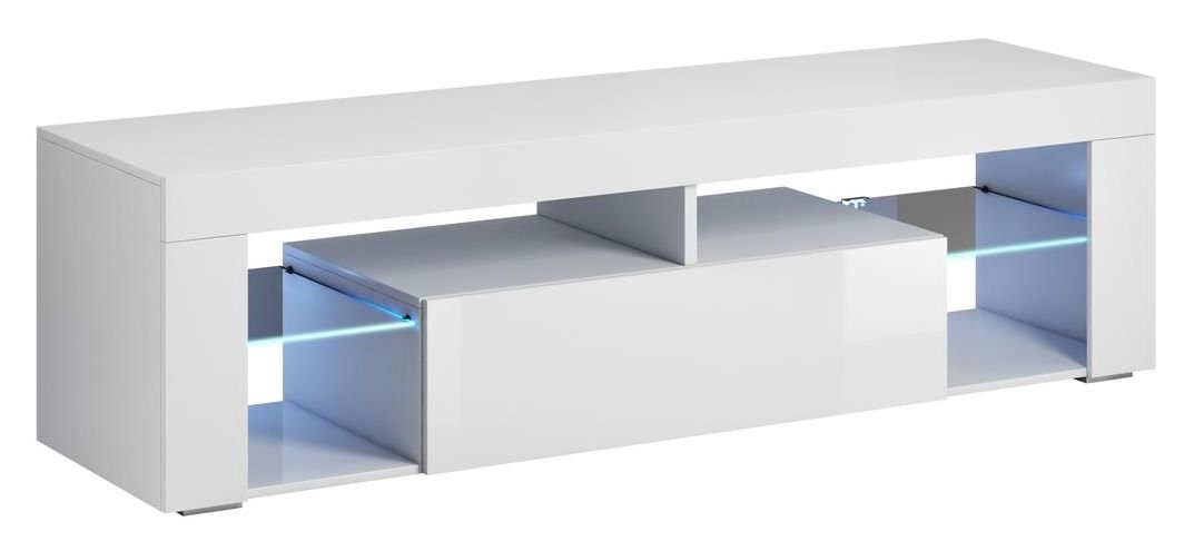 Szafka Rtv Everest 140 Hugo Biały + Led