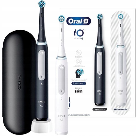 Dwupak Szczoteczki Oral-B Io Series 4 Black White