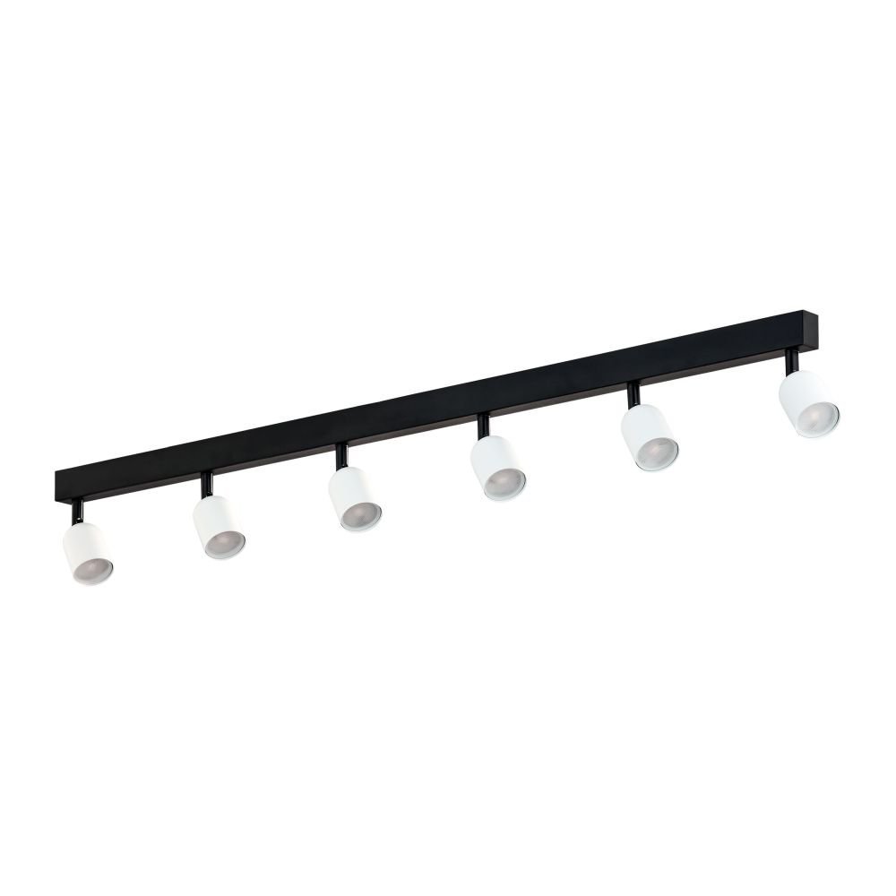 TK Lighting Top 6270 listwa plafon lampa sufitowa spot 6x5W GU10 czarna/biała