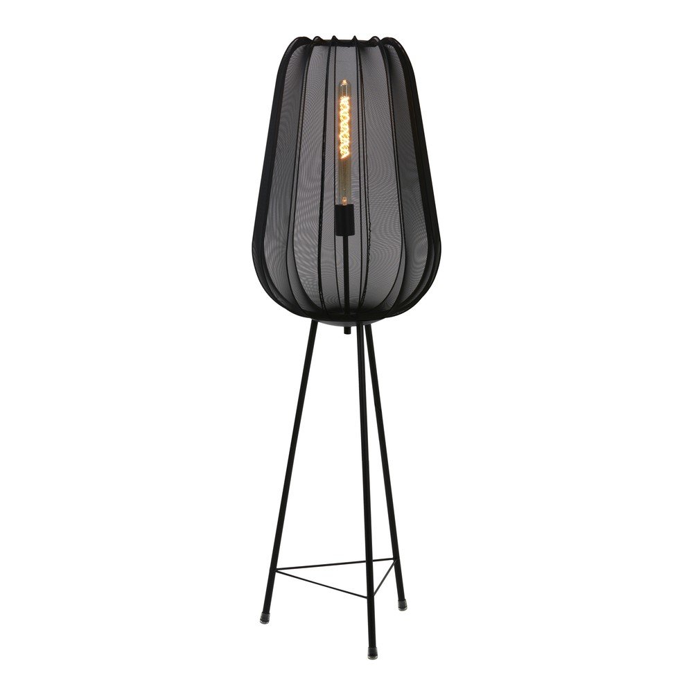 Czarna lampa stojąca (wysokość 132 cm) Plumeria – Light & Living