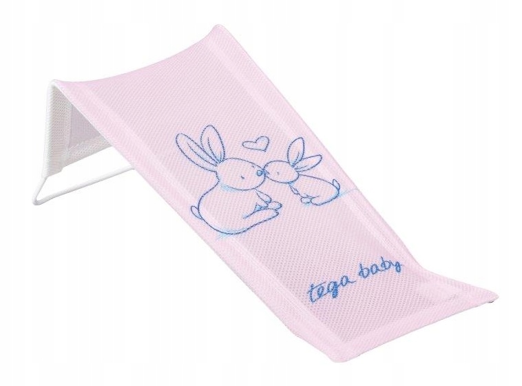 Tega Baby KR-026-104 Leżaczek kąpielowy z wizerunkiem Króliczki j.róż