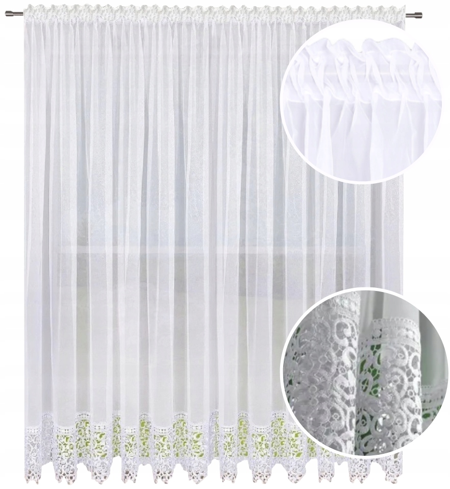 Firana Gotowa Z Gipiurą Długa 240x300 Klasyczna