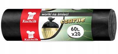 Kuchcik 2721 Worki Na Śmieci Czarne 60L x 20 Szt.