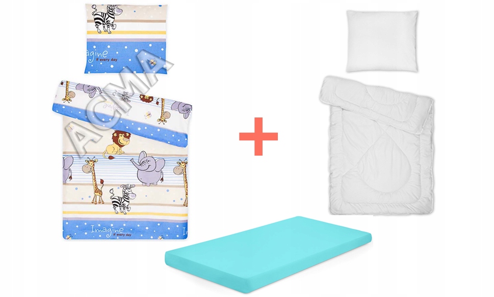 Pościel do łóżka 180x120 60x50 kołdra 5 el. Acma