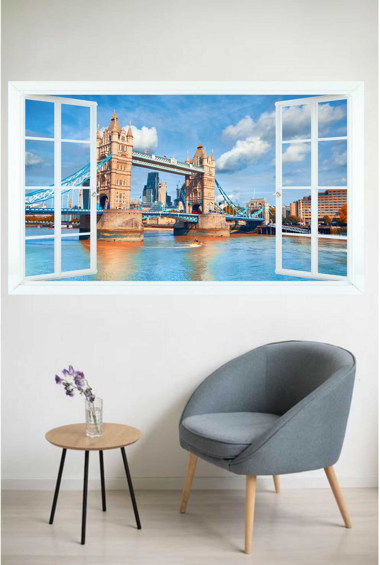 Naklejka Okno 3D: Most Tower Bridge