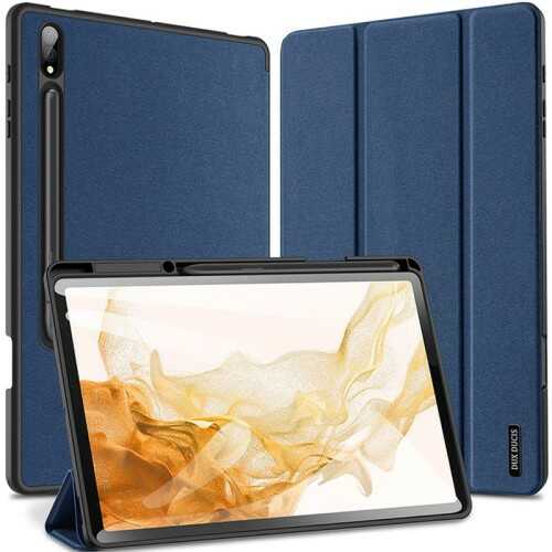 DUX DUCIS Domo składany pokrowiec etui na tablet z funkcją Smart Sleep podstawka Samsung Galaxy Tab S7+ (S7 Plus) / S7 FE / Tab S8+ (S8 Plus) niebiesk