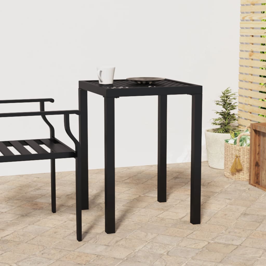 vidaXL Stolik ogrodowy, antracytowy, 50x50x72 cm, stal