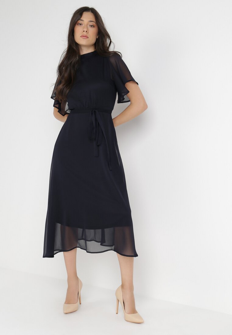 Granatowa Sukienka Acsophia