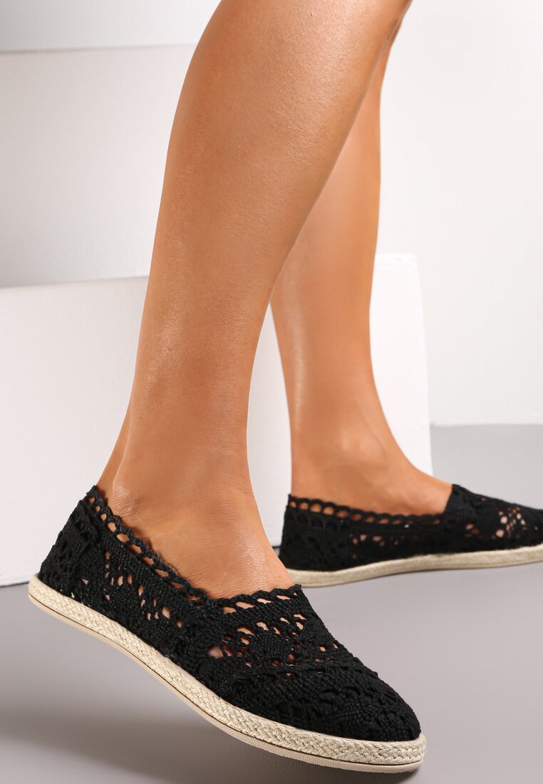 Czarne Espadryle Satisfyingly