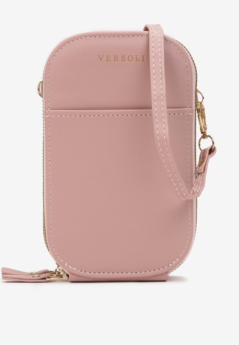 Różowa Torebka Dwukomorowa na Pasku Berniel