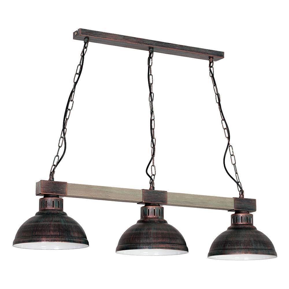 Luminex Lampa wisząca HAKON 3xE27/60W/230V patyna