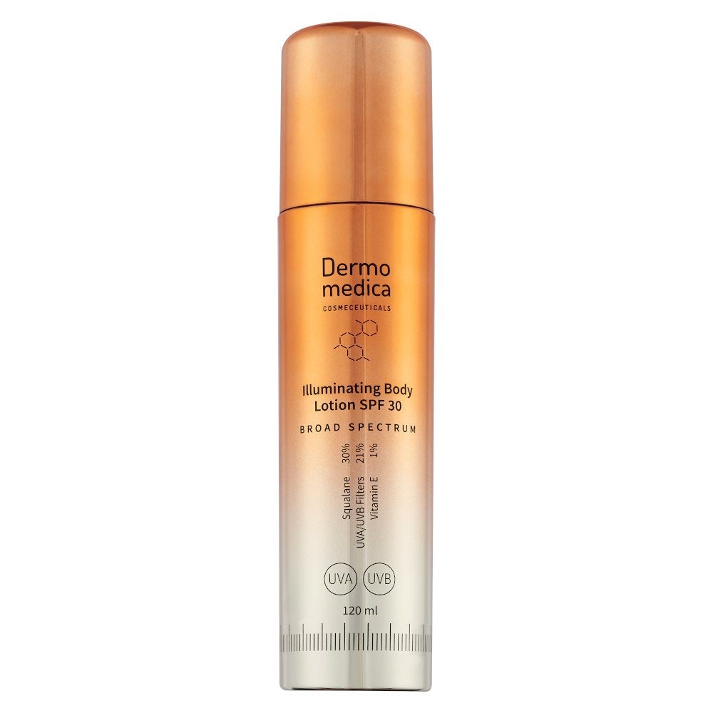 DERMOMEDICA Illuminating Body Lotion SPF30 rozświetlający, złoty lotion do ciała 120 ml