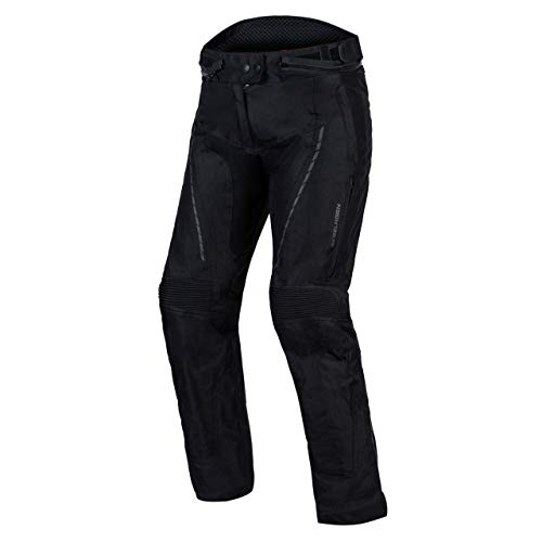 REBELHORN Hiker III tekstylne spodnie motocyklowe dla kobiet, membranowe ochraniacze na kolana, antypoślizgowe panele odblaskowe elementy 4 kanały wentylacyjne, 2 kieszenie