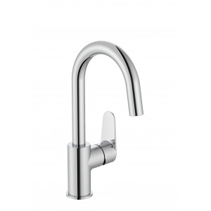 Roca Victoria Plus Bateria umywalkowa sztorcowa wysoka z korkiem click-clack, Cold Start