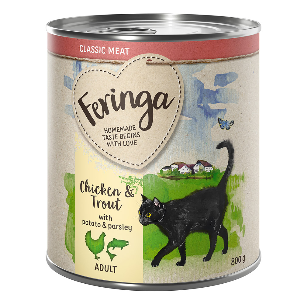 Pakiet mieszany Feringa Classic Meat Menü, 6 x 800 g  - Pakiet mieszany 1: Drób, Jagnięcina i królik, Kurczak i pstrąg