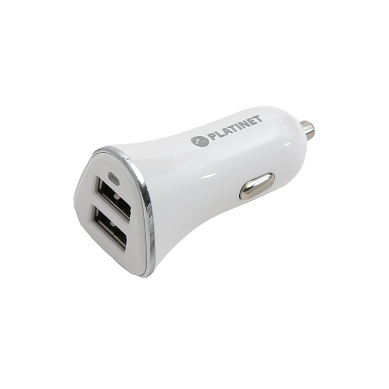 Platinet Ładowarka CAR CHARGER 2xUSB 3,4A biała 43720