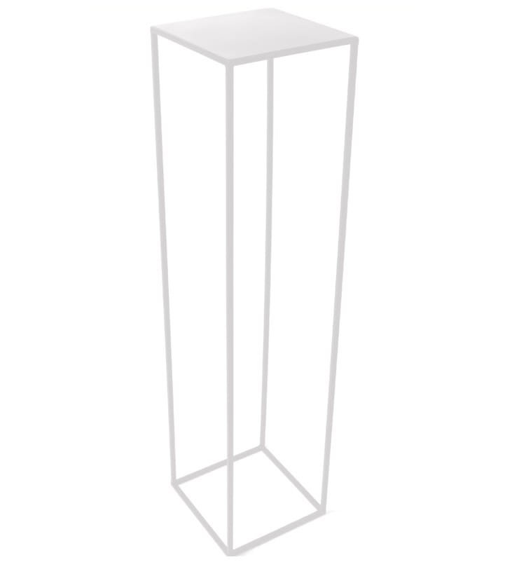 Kwietnik  loft 100 cm  biały met 363