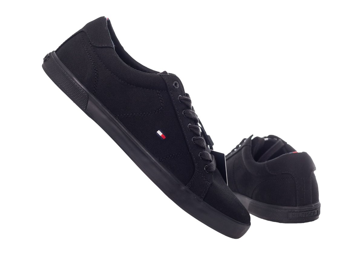 TOMMY  HILFIGER BUTY MĘSKIE TRAMPKI HARLOW 1D BLACK FM0FM00596 0GJ - Rozmiar: 45