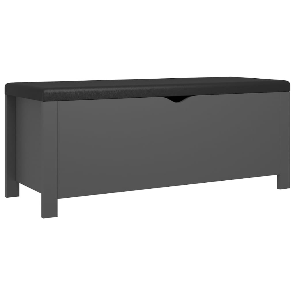 shumee Skrzynia z poduszką szara 105x40x45 cm płyta wiórowa