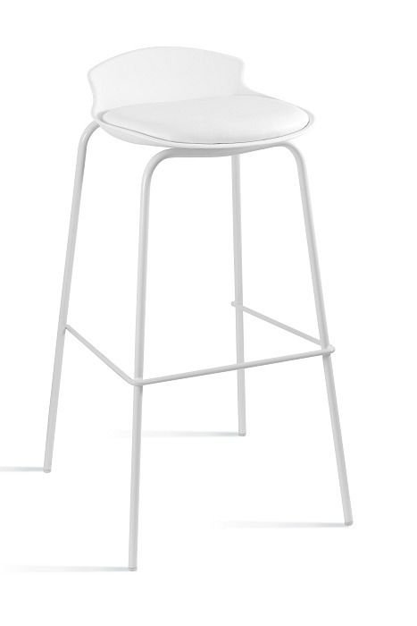 Hoker barowy, krzesło, duke, biały