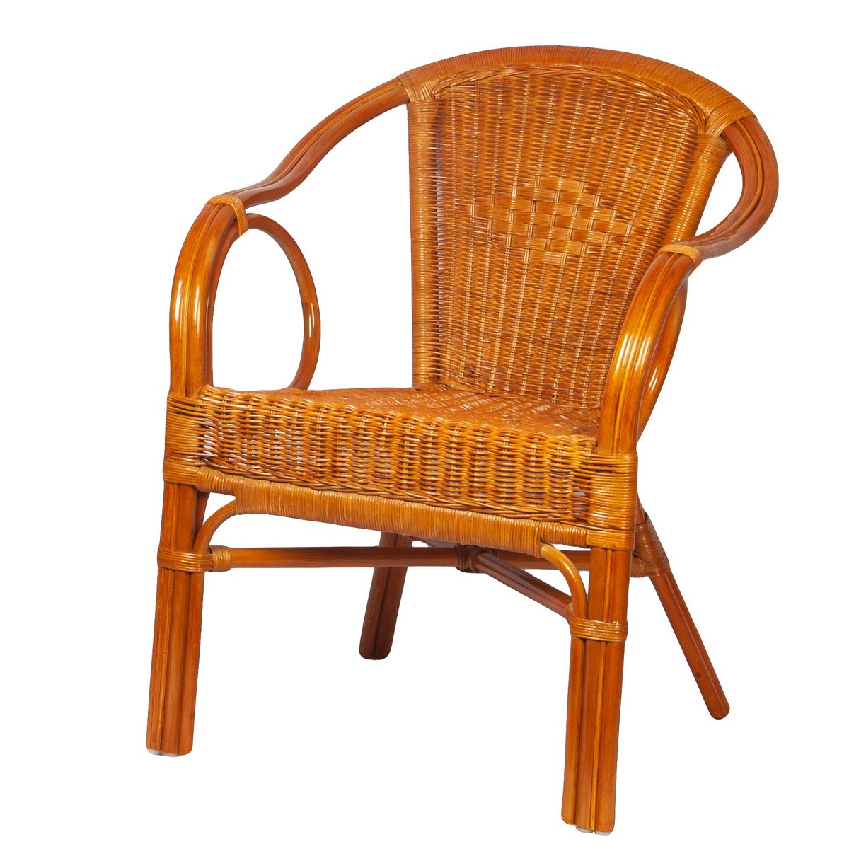 RattaNeo Emerald f116 fotel koniak rattan naturalny