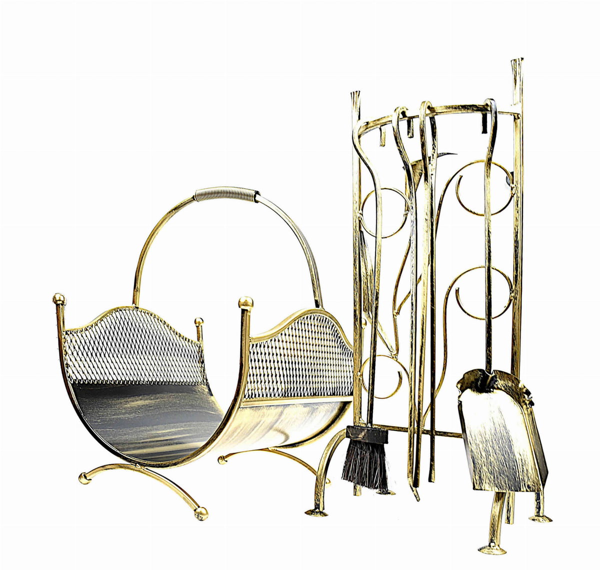 Zestaw Kosz Na Drewno 121 Akcesoria 859 Złoty