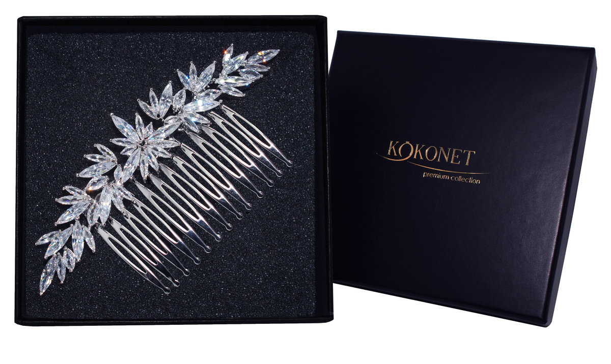 Ozdoba Do Fryzury Ślubnej Grzebyk Ślubny Srebrny Boho Glam Srebro