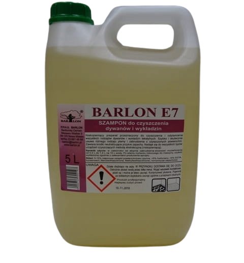 Barlon, Szampon do dywanów E7 5l, do odkurzacza i prania ręcznego