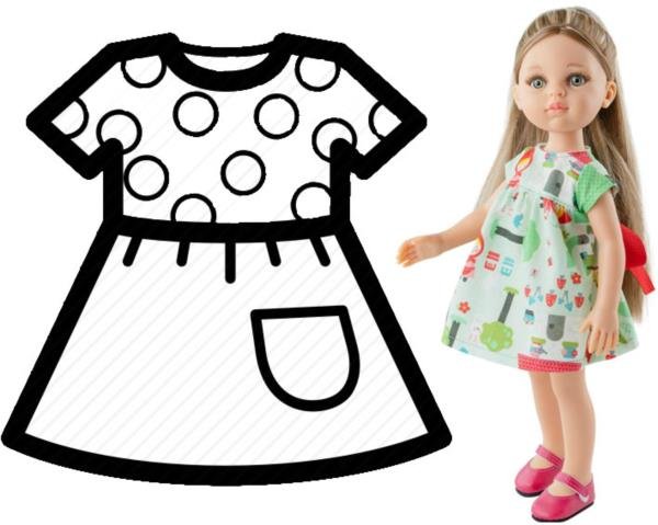 PAOLA REINA Ubranko dla lalek 32 cm 54496