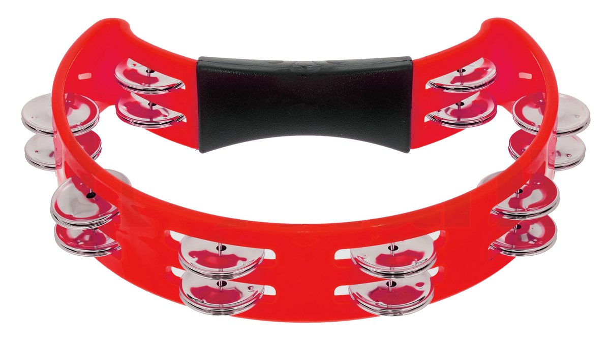 Tamburyn Millenium HT200 czerwony podwójne dzwonki