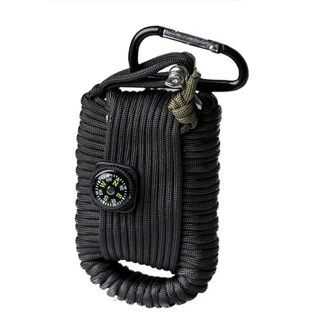 PARACORD SURVIVAL KIT LARGE CZARNY