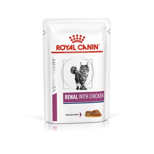 Royal Canin Veterinary Feline Renal w sosie - Kurczak, 24 x 85 g