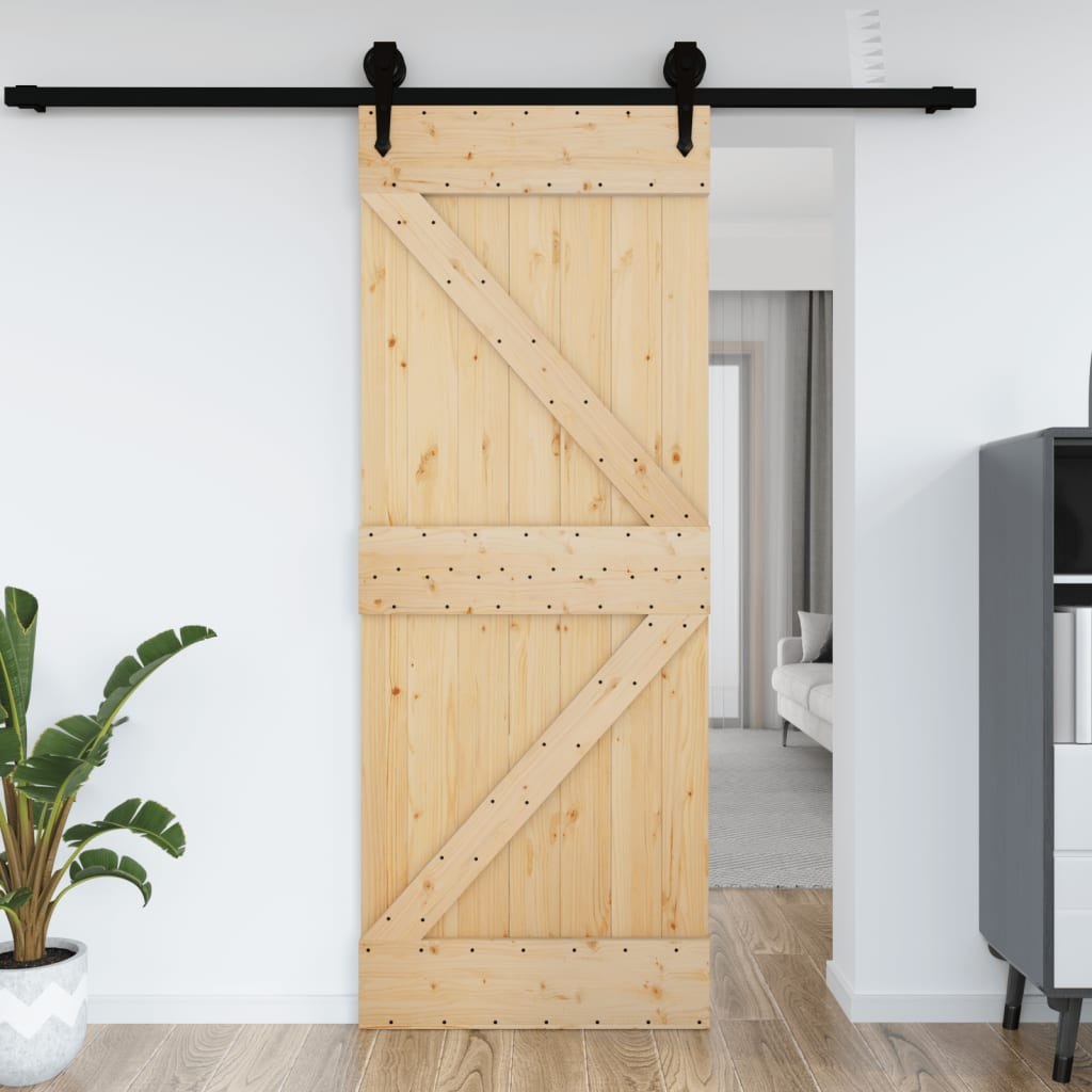 Drzwi, 95x210 cm, lite drewno sosnowe Lumarko!