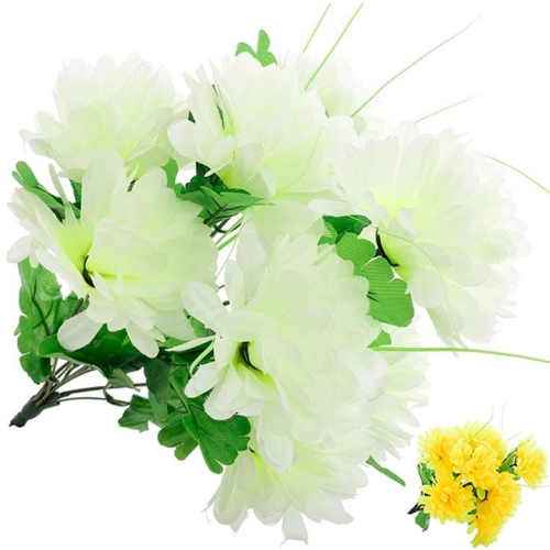 BUKIET KWIATÓW SZTUCZNYCH 9 SZT. CHRYZANTEMA