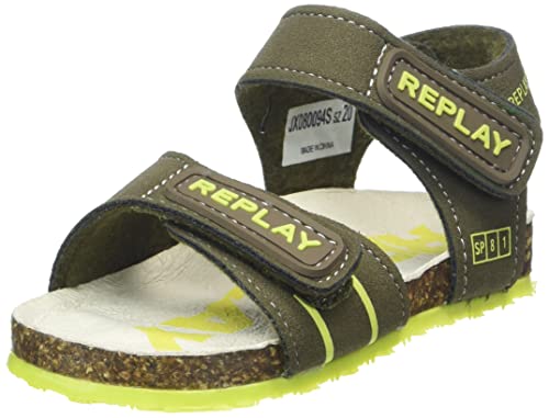 REPLAY Niemowlęta dziecięce sandały dziecięce BIRKY JR-Boy, 2626 Army Yellow Fluo, 24 EU, 2626 Army Yellow Fluo, 24 EU