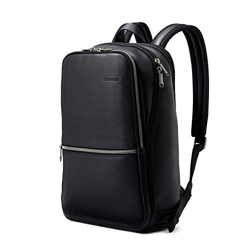 Samsonite Plecak na laptopa unisex 126036, Czarny, Jeden rozmiar, Klasyczny skórzany wąski plecak