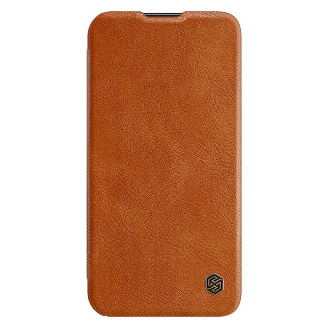 Nillkin Qin Leather Pro Case etui Samsung Galaxy S23+ pokrowiec z klapką osłona na aparat brązowe