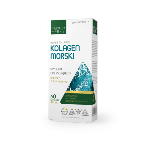 Medica Herbs Herbs Kolagen Morski 450 mg (Marine collagen) - 60 kapsułek MH-569