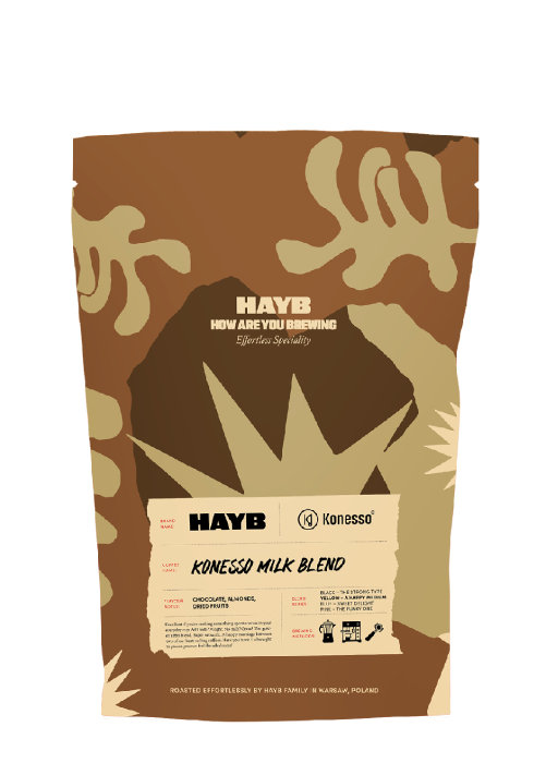 ZESTAW - Kawa ziarnista HAYB Konesso Milk Blend 250g + Kawa ziarnista HAYB Konesso Espresso Blend 250g