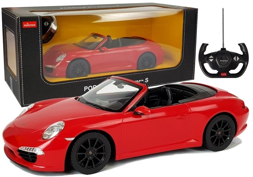 Rastar Auto R/C Porsche 911 1:14 Czerwone na pilota 6003