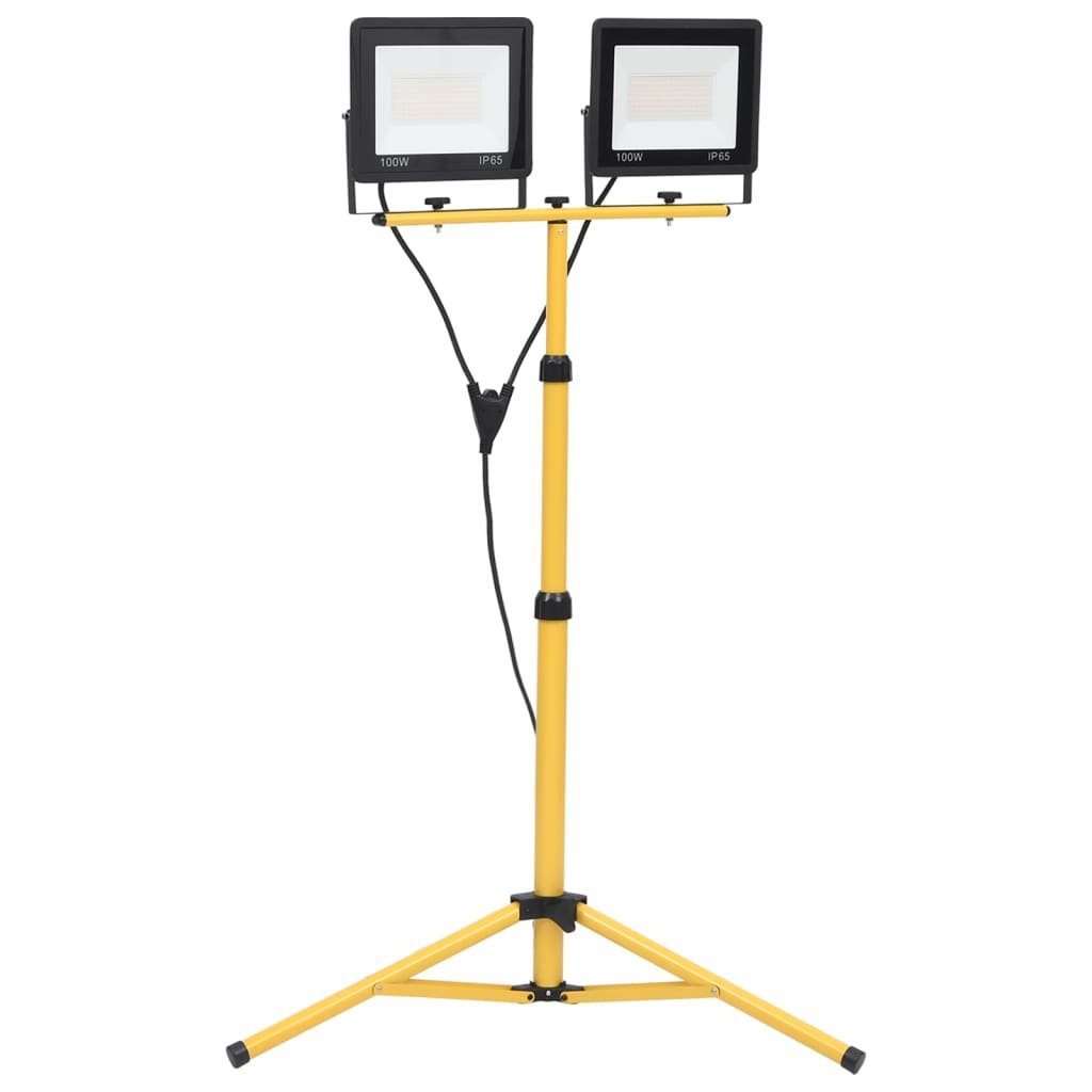 vidaXL Reflektor LED ze stojakiem 2x100 W zimne białe światło 149662