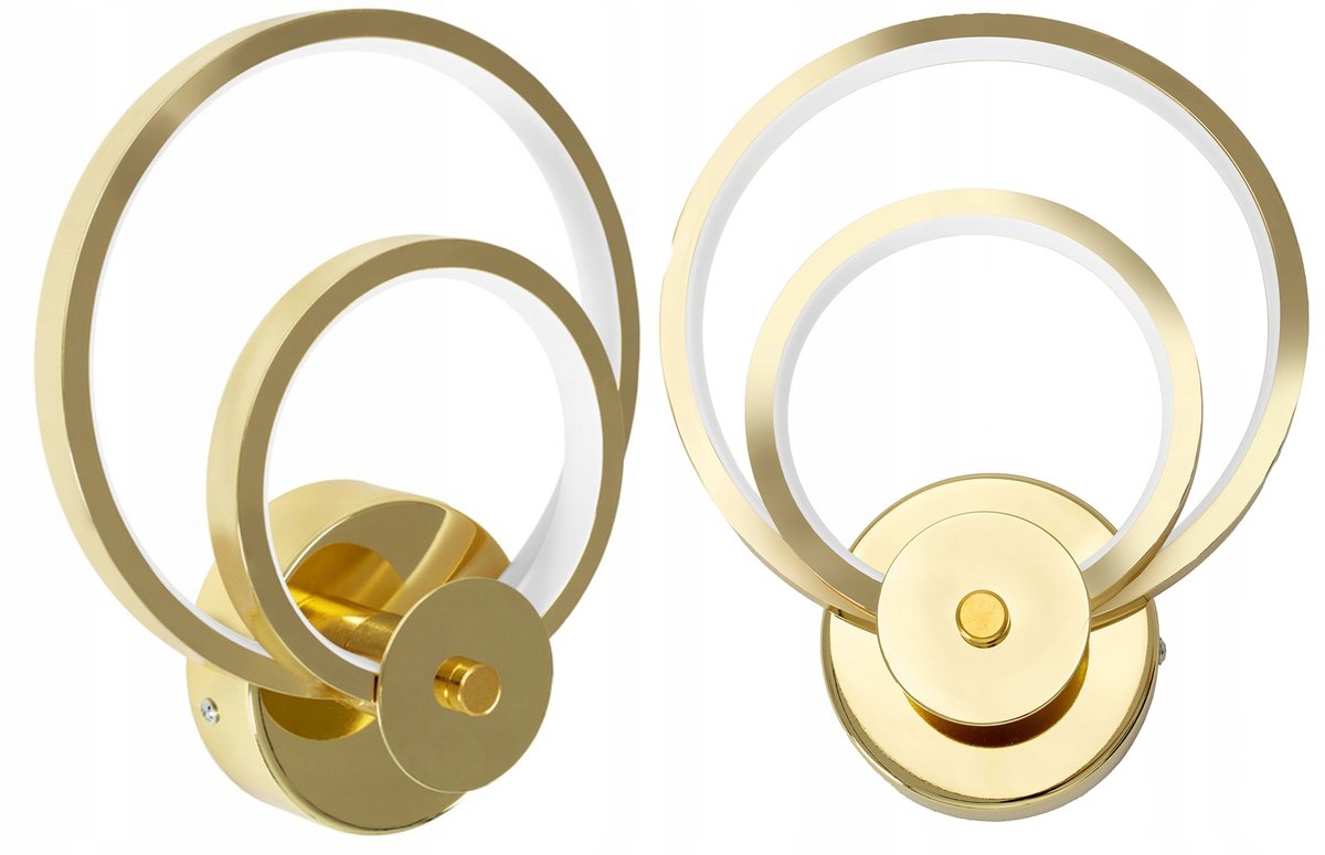 Lampa Ścienna Kinkiet Nowoczesny Gold Led Złoty