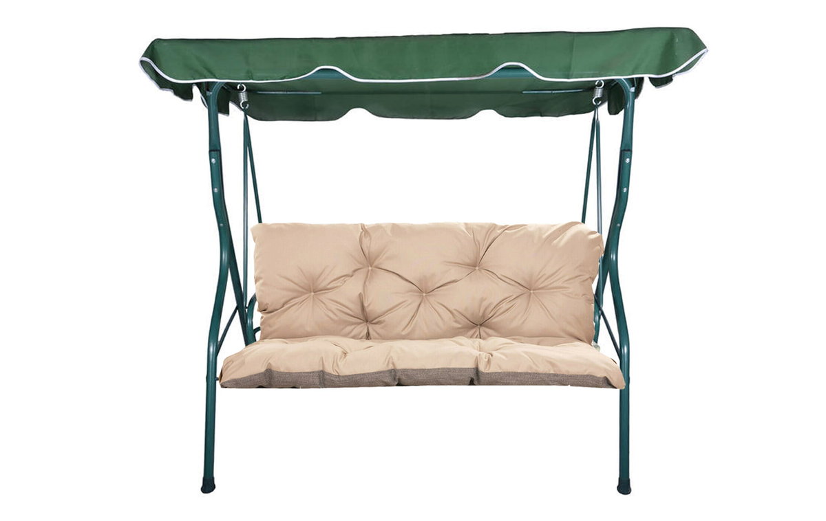 Poduszka na huśtawkę ogrodowa 160x50x50cm, Poduszka na huśtawkę 2-3-osobową Beżowa