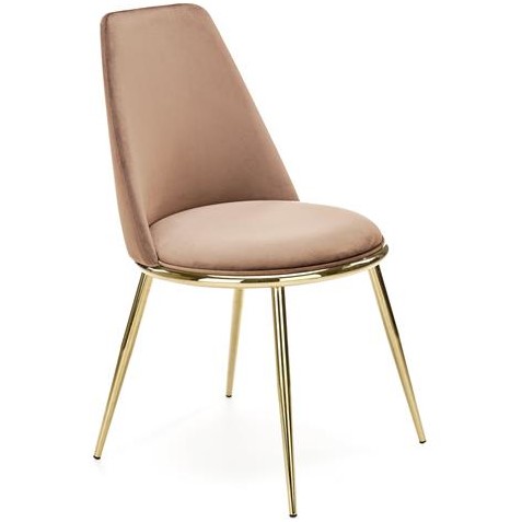 Halmar Krzesło K460 Złoty/Beżowy Kuchnia/Jadalnia/Salon Glamour